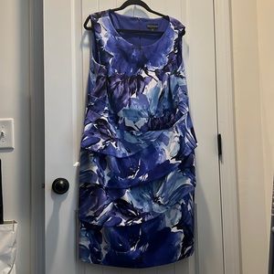 Beautiful Blue Flower Dress- Connected Apparel- 20W